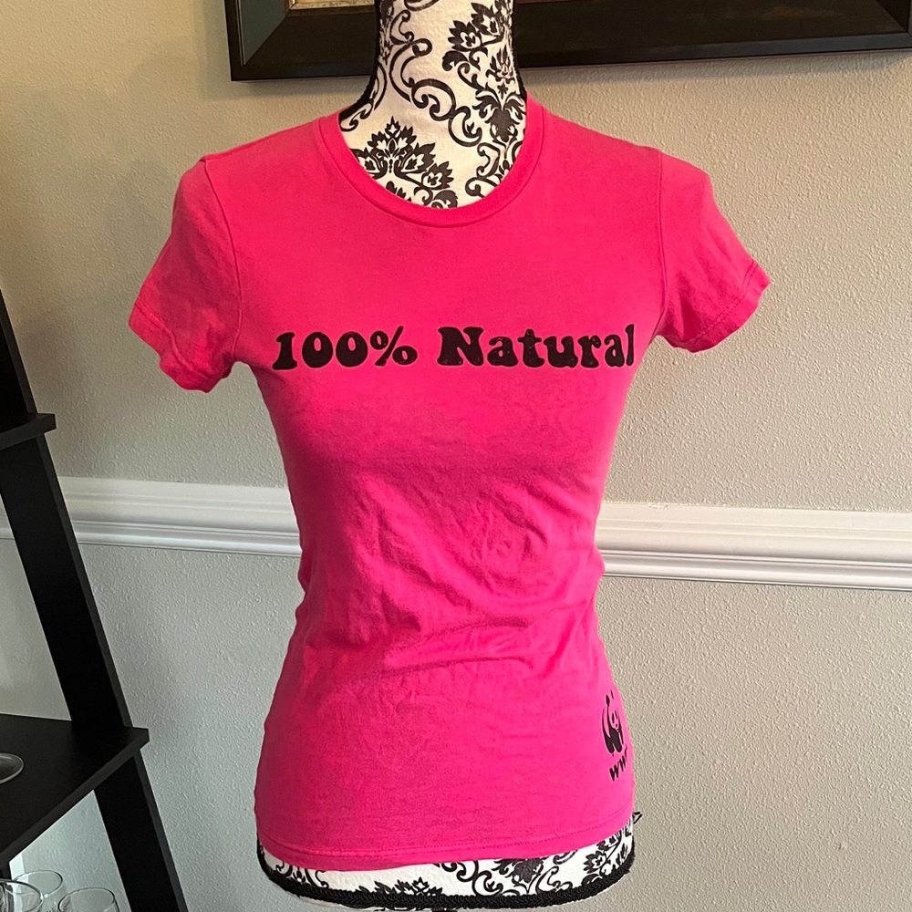 Pink Graphic Tee - 100% Natural WWF